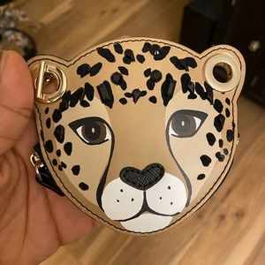 Kate Spade Run wild leopard coin purse
